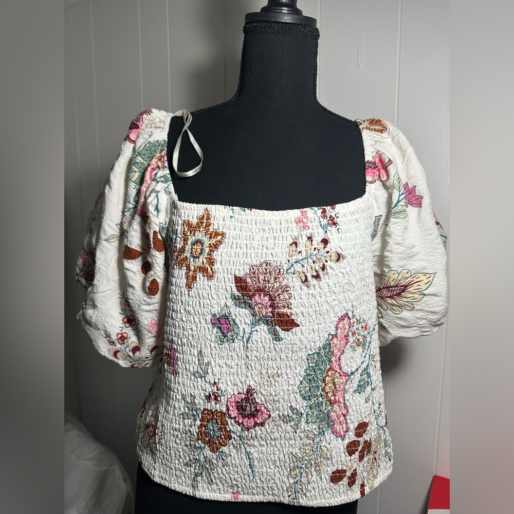 Forever 21 Woven Top/Shirt Cream